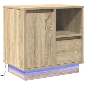 vidaXL &Eacute;jjeliszekr&eacute;ny Sonoma t&ouml;lgy 50 x 34,5 x 50 cm Szerelt fa