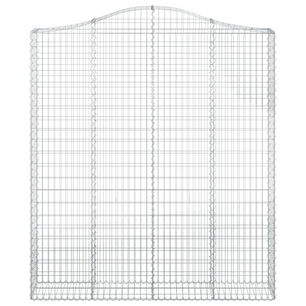vidaXL 8 db &iacute;ves horganyzott vas gabion kos&aacute;r 200x30x220/240 cm