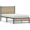 vidaXL sonoma t&ouml;lgy sz&iacute;nű f&eacute;m &aacute;gykeret matrac n&eacute;lk&uuml;l 90 x 190 cm