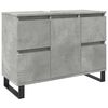 vidaXL betonsz&uuml;rke szerelt fa mosd&oacute;szekr&eacute;ny 80 x 33 x 60 cm