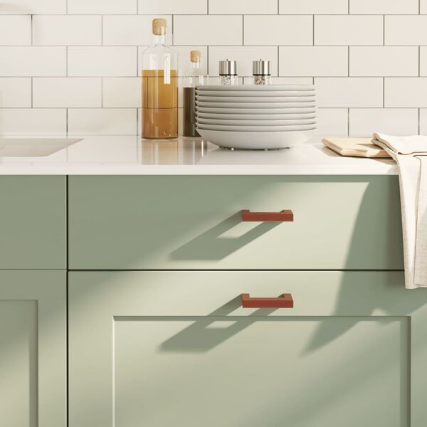 vidaXL 10 db bronz rozsdamentes acél szekrényfogantyú 64 mm