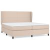 vidaXL cappuccino sz&iacute;nű műbőr rug&oacute;s &aacute;gy matraccal 200 x 200 cm