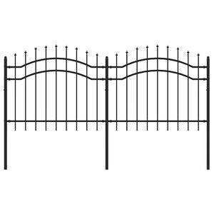 vidaXL fekete ac&eacute;l kerti ker&iacute;t&eacute;s Woerden l&aacute;ndzs&aacute;s tetejű 240 x 100 cm