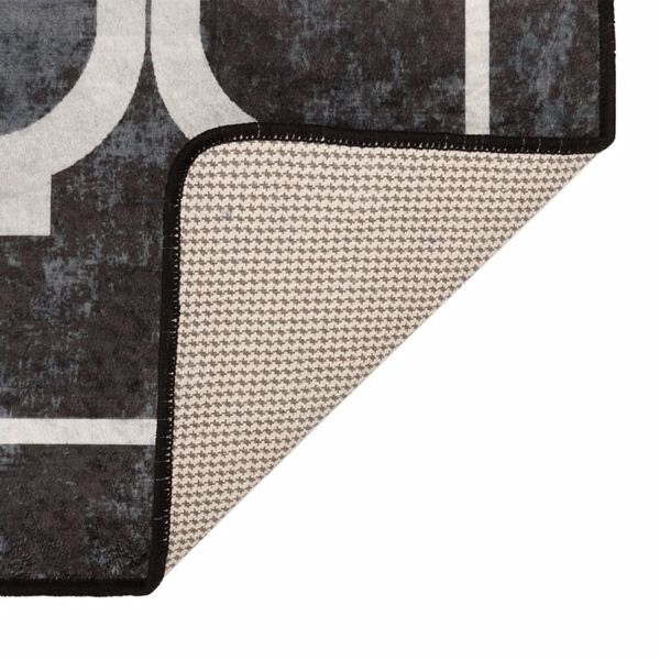 vidaXL fekete-feh&eacute;r moshat&oacute; cs&uacute;sz&aacute;sg&aacute;tl&oacute; szőnyeg 160 x 230 cm