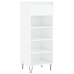 vidaXL magasf&eacute;nyű feh&eacute;r szerelt fa cipőszekr&eacute;ny 40x36x105 cm