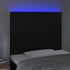 vidaXL fekete műbőr LED-es fejtámla 90x5x118/128 cm