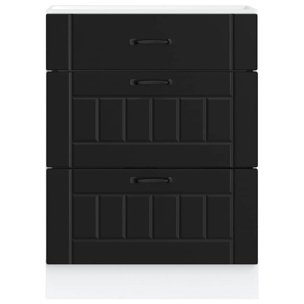 vidaXL fekete, műfa konyhaszekr&eacute;ny &bdquo;Lucca&rdquo;