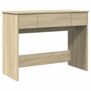 vidaXL sonoma t&ouml;lgy sz&iacute;nű f&eacute;s&uuml;lk&ouml;dőasztal t&uuml;k&ouml;rrel 100x45x76 cm