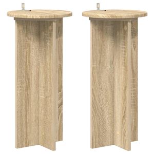 vidaXL N&ouml;v&eacute;ny&aacute;llv&aacute;ny 2 pcs Sonoma T&ouml;lgy 29,5 x 29,5 x 60 cm Szerelt Fa