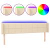 vidaXL kr&eacute;msz&iacute;nű sz&ouml;vet LED-es fejt&aacute;mla 163 x 16 x 78/88 cm
