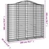 vidaXL 18 db &iacute;ves horganyzott vas gabion kos&aacute;r 200x30x180/200 cm