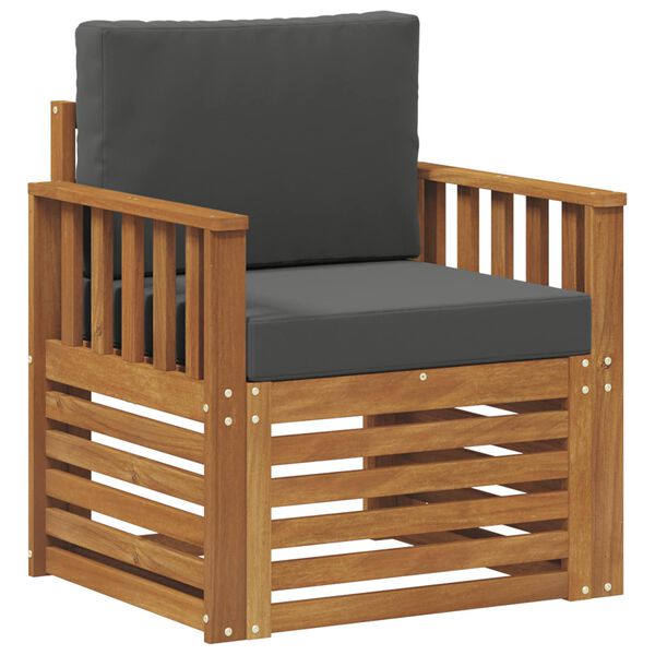 vidaXL K&uuml;lt&eacute;ri kanap&eacute; szett T&ouml;m&ouml;r ak&aacute;cfa &eacute;s poli&eacute;szter Term&eacute;szetes