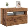 vidaXL antik fa sz&iacute;nű szerelt fa TV-szekr&eacute;ny LED-ekkel 60x35x40 cm