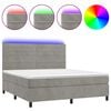 vidaXL vil&aacute;gossz&uuml;rke b&aacute;rsony rug&oacute;s &eacute;s LED-es &aacute;gy matraccal 180x200 cm