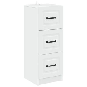 vidaXL Fi&oacute;kos szekr&eacute;ny Feh&eacute;r 33 x 34,5 x 87 cm Szerelt Fa