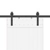 vidaXL fekete acél tolóajtó fémszerelék készlet 213,5 cm