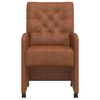 vidaXL Kerekes Étkező Székek 2 pcs Barna 58 x 67 x 97 cm Műbőr