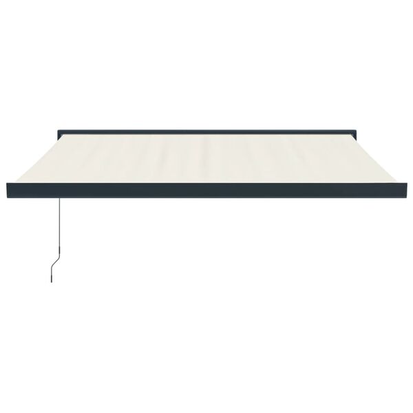 vidaXL kr&eacute;msz&iacute;nű sz&ouml;vet &eacute;s alum&iacute;nium beh&uacute;zhat&oacute; napellenző 3,5 x 2,5 m