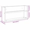 vidaXL Magazin &aacute;llv&aacute;ny 2 pcs Sz&uuml;rke Sonoma 60 x 12 x 30 cm Faanyag