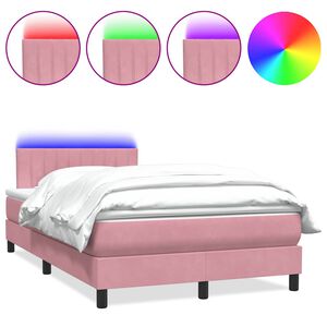 vidaXL r&oacute;zsasz&iacute;n b&aacute;rsony rug&oacute;s &eacute;s LED-es &aacute;gy matraccal 120x220 cm