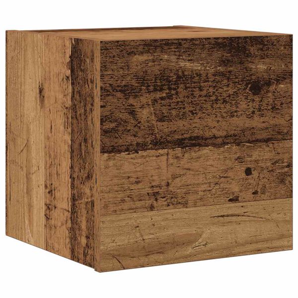 vidaXL 7 részes antik fa színű szerelt fa fali TV-szekrényszett