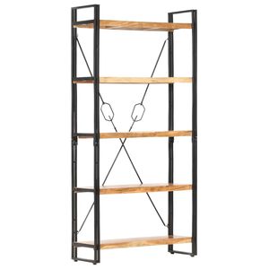 vidaXL 5-szintes t&ouml;m&ouml;r ak&aacute;cfa k&ouml;nyvespolc 90 x 30 x 180 cm