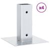 vidaXL 4 db horganyzott ac&eacute;lb&oacute;l oszlopalapok n&eacute;gyzet alak&uacute;ak 51x51 mm