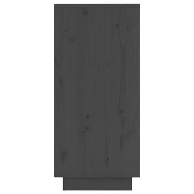 vidaXL 2 db szürke tömör fenyőfa tálalószekrény 31,5 x 34 x 75 cm
