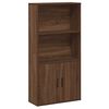 vidaXL barna t&ouml;lgy sz&iacute;nű szerelt fa k&ouml;nyvespolc 60x24x120 cm