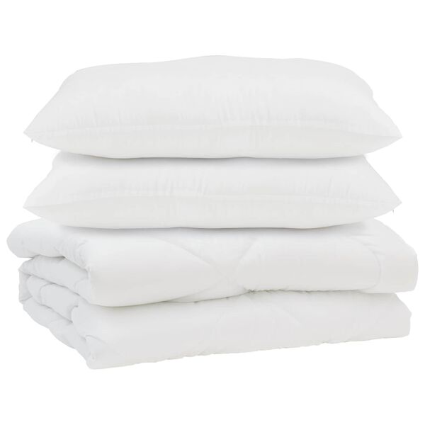 vidaXL Paplan p&aacute;rn&aacute;val 3 pcs Feh&eacute;r Mikrosz&aacute;las