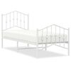 vidaXL feh&eacute;r f&eacute;m &aacute;gykeret fej- &eacute;s l&aacute;bt&aacute;ml&aacute;val 75 x 190 cm
