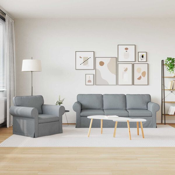 vidaXL Kanap&eacute; 2 pcs Vil&aacute;gossz&uuml;rke 215 x 82 x 80 cm sz&ouml;vet