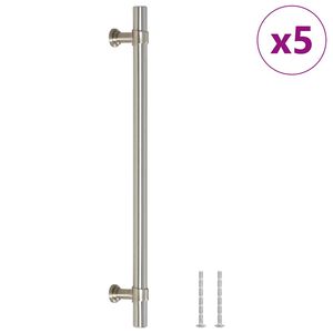 vidaXL 5 db ez&uuml;st rozsdamentes ac&eacute;l szekr&eacute;nyfoganty&uacute; 192 mm