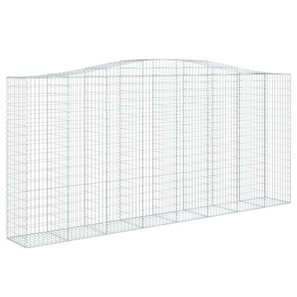 vidaXL 9 db &iacute;ves horganyzott vas gabion kos&aacute;r 400x50x180/200 cm