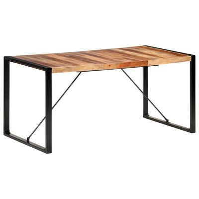 vidaXL paliszander felületű tömör fa étkezőasztal 160 x 80 x 75 cm