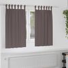 vidaXL Fekete F&uuml;gg&ouml;ny Gyűrűkkel 2 pcs S&ouml;t&eacute;t Barna 140 x 140 cm