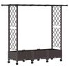 vidaXL Magas&iacute;tott &Aacute;gy Trellis-szel &eacute;s Tetővel Barna 164 x 40 x 127 cm