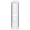vidaXL 4 db íves horganyzott vas gabion kosár 200x50x160/180 cm