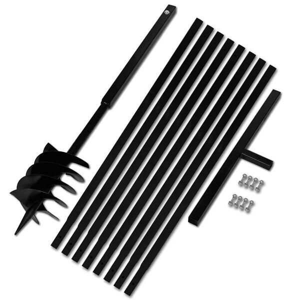 F&ouml;ld F&uacute;r&oacute; 180 mm Foganty&uacute; Hosszabb&iacute;t&oacute; Cs&ouml; 9 m Ac&eacute;l