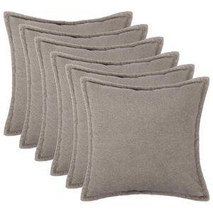 vidaXL P&aacute;rna huzat 6 pcs HOUTEN Vil&aacute;gossz&uuml;rke 80 x 80 cm Boucl&eacute;