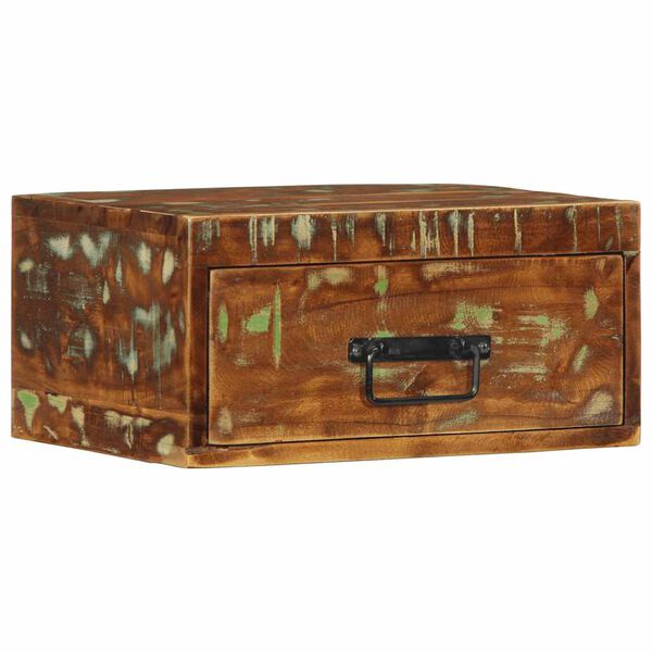 vidaXL 2 db tömör újrahasznosított falra szerelhető éjjeliszekrény