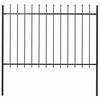vidaXL fekete ac&eacute;l Woerden kerti ker&iacute;t&eacute;s l&aacute;ndzs&aacute;s tetejű 170 x 120 cm