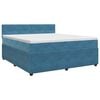 vidaXL Boxspring &aacute;gy matraccal S&ouml;t&eacute;t k&eacute;k 160 x 200 cm B&aacute;rsony