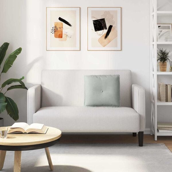 vidaXL Hátpárna Világosszürke 50 x 45 cm Bársonyos szövet