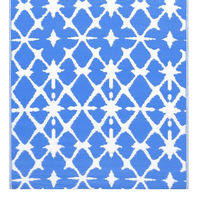 vidaXL kék-fehér PP kültéri szőnyeg 160 x 230 cm
