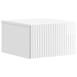 vidaXL Fali &eacute;jjeli szekr&eacute;ny fi&oacute;kkal Magasf&eacute;nyű Feh&eacute;r 33 x 34,5 x 20 cm