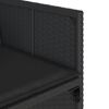 vidaXL 13 r&eacute;szes fekete polyrattan kerti &uuml;lőgarnit&uacute;ra p&aacute;rn&aacute;kkal