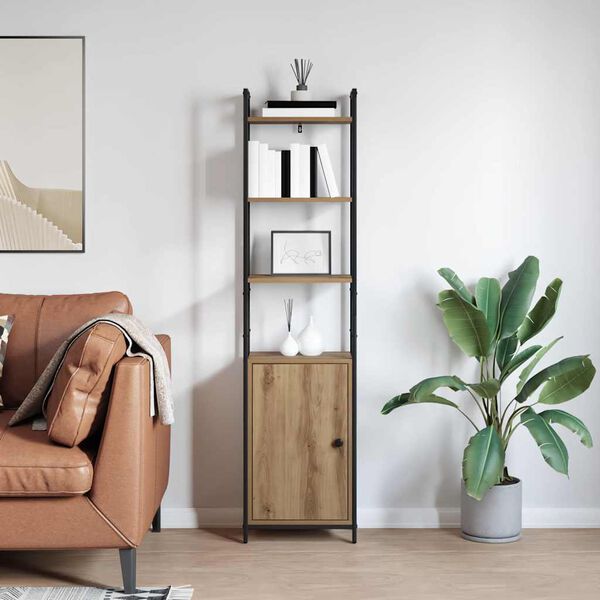 vidaXL K&ouml;nyvespolc Artisan t&ouml;lgy 40 x 24 x 161 cm Faanyag