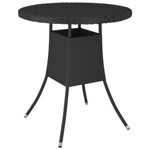 vidaXL fekete polyrattan kerti asztal 70 x 70 x 73 cm
