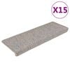 vidaXL 15 db sziz&aacute;l hat&aacute;s&uacute; ez&uuml;stsz&iacute;nű &ouml;ntapad&oacute; l&eacute;pcsőszőnyeg 65x21x4cm